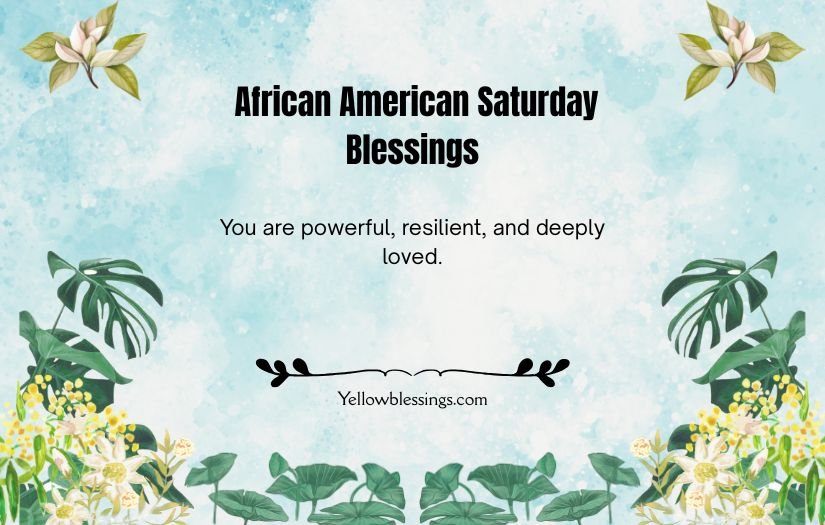 Inspirational weekend Saturday blessings quote with calm background